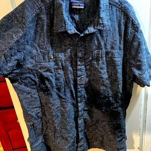 Blue men’s Patagonia shirt